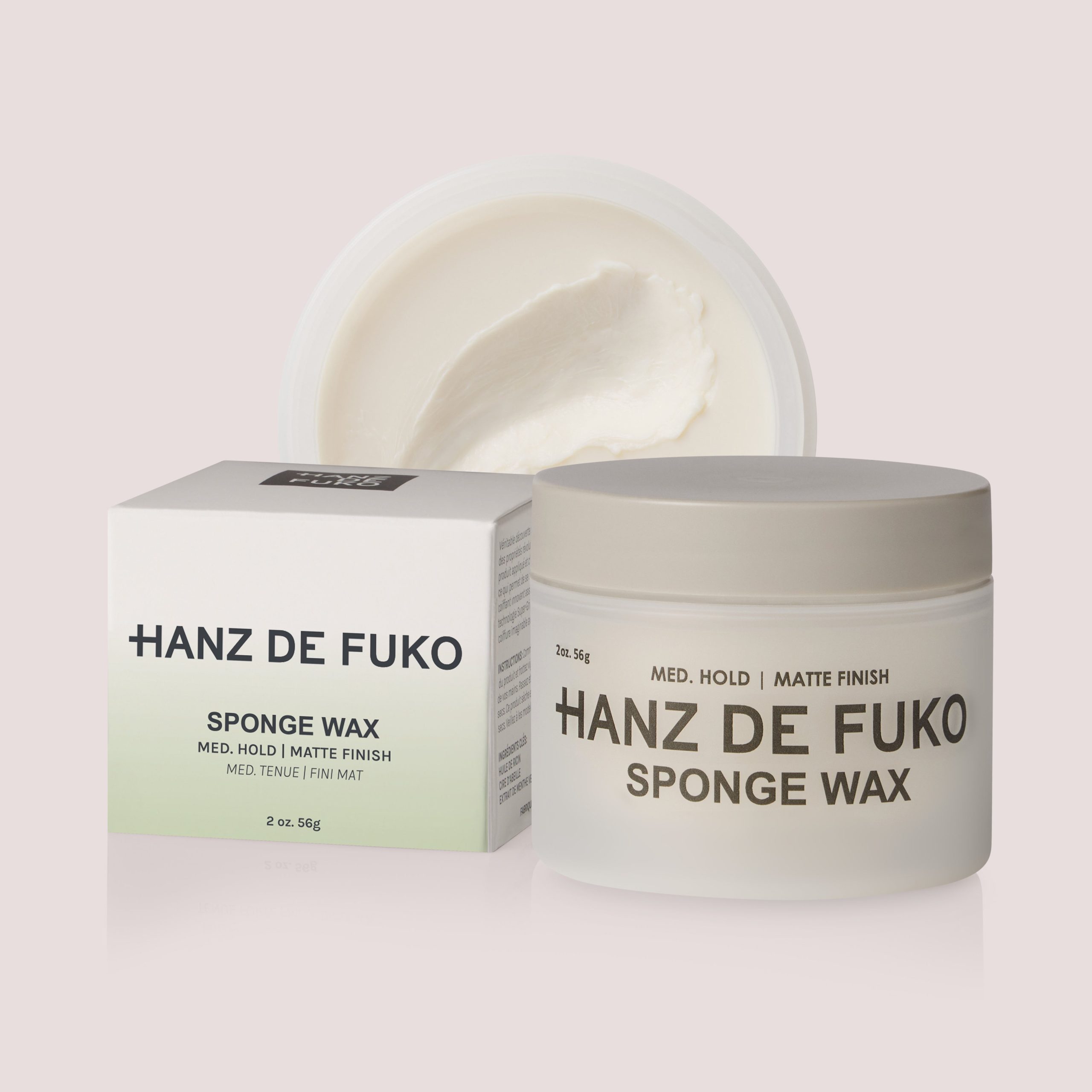 SPONGE WAX: Hair Styler - Medium Hold. Matte Finish